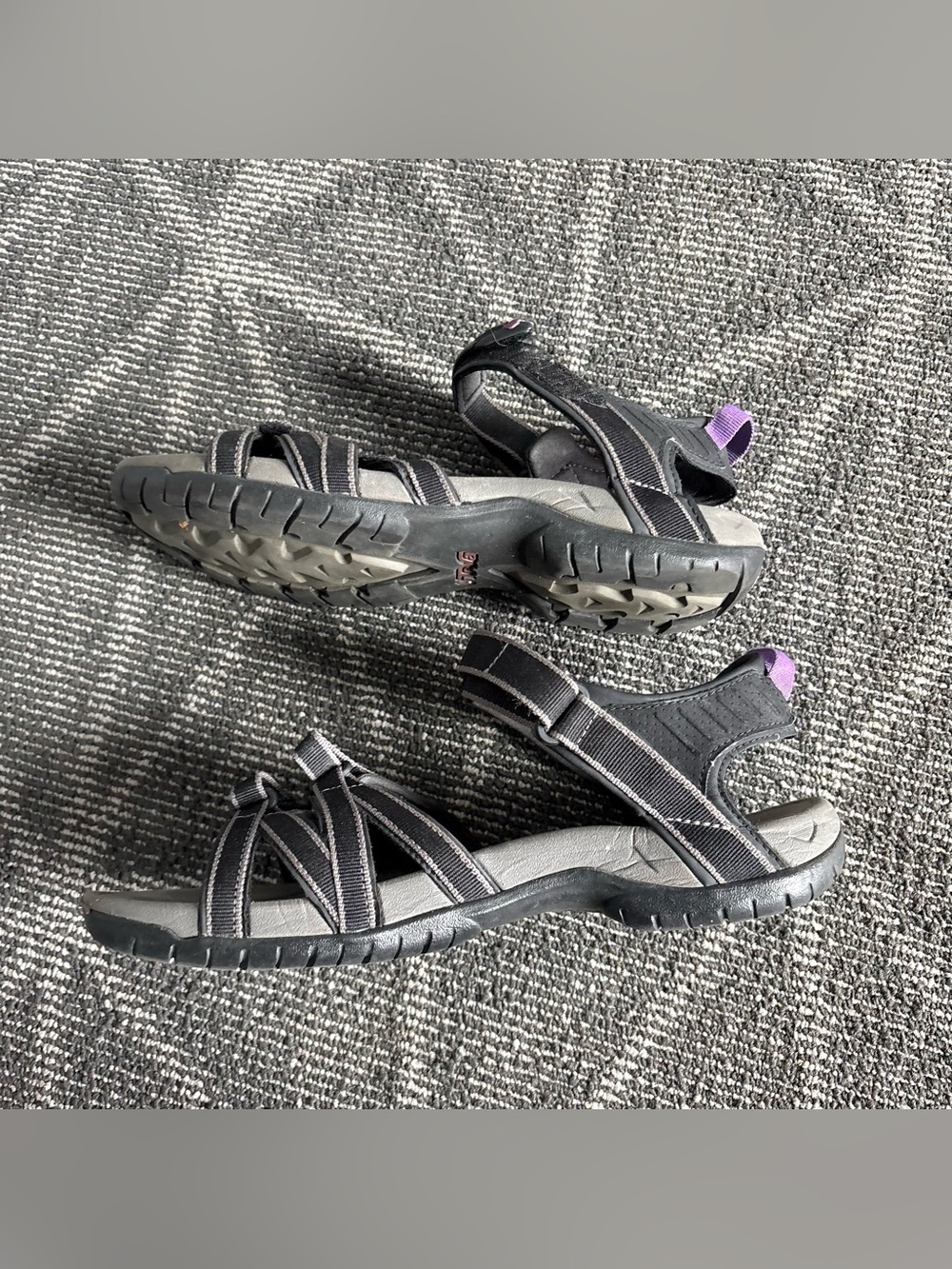 Teva Women's Tirra Black Ourple Strappy Sport Sandals Size 11 Hiking Outdoor - Picture 4 of 11
